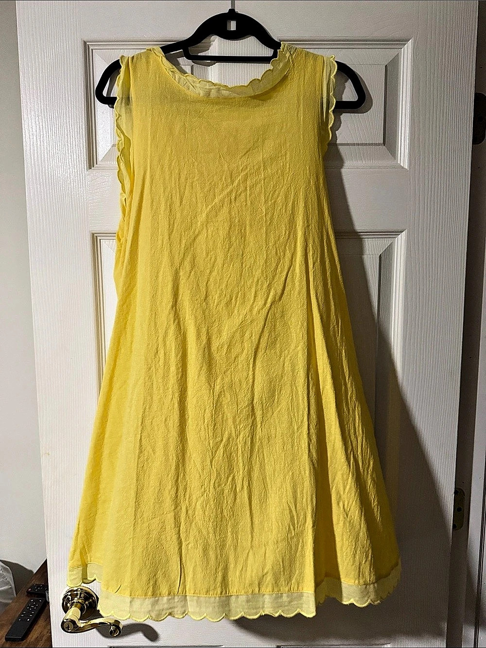 Yellow Ruffle Mini Dress Like New